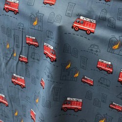 Musterstoff mit Feuerwehrauto